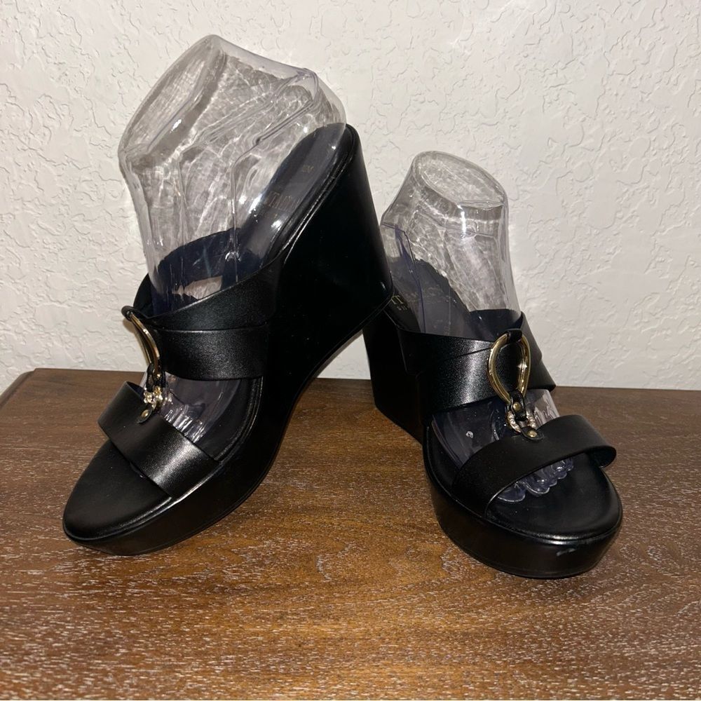 Italian Shoemakers Slip On slide Wedge Sandal Shoes